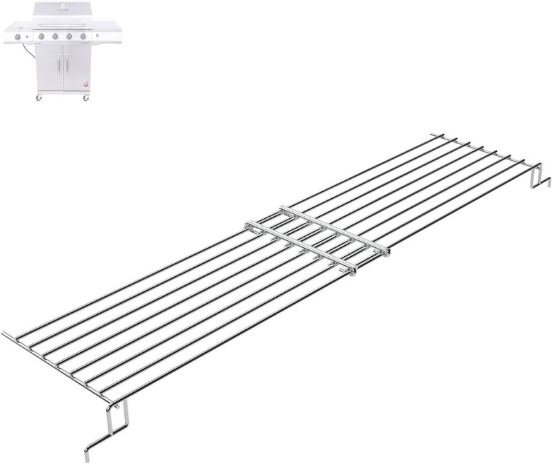 BBQration Adjustable Warming Rack Grill Parts for Charbroil Performance 3/4 Burner 463352521 463365021 463354021 463732623, Grill Swing Away Grid for Charbroil Grill Replacement Parts - Image 1
